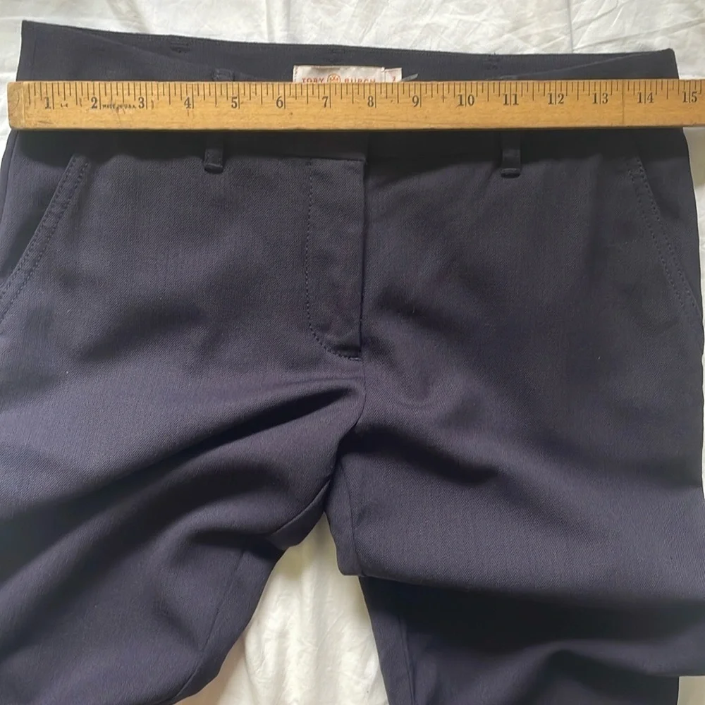 TORY BURCH navy blue wool trousers pants